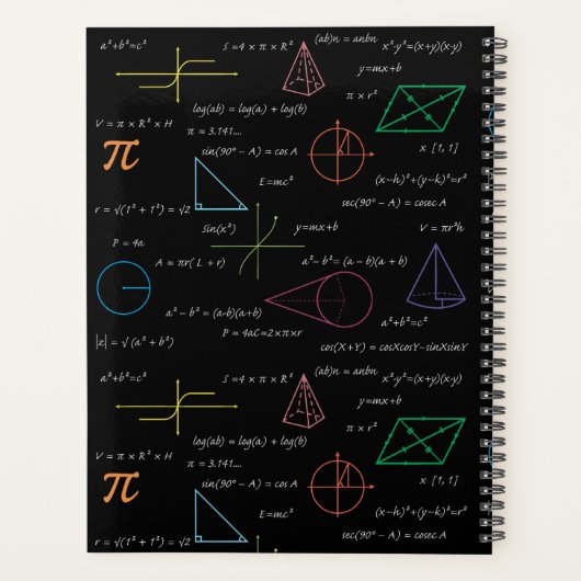 Équations mathématiques colorées Formules mathémat (Dos)