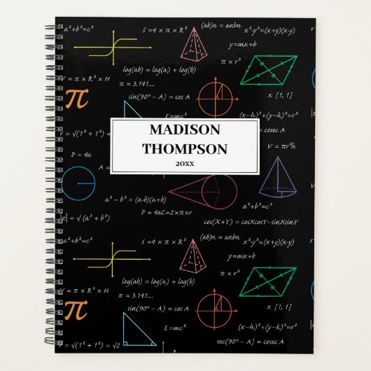 Équations mathématiques colorées Formules mathémat (Devant)