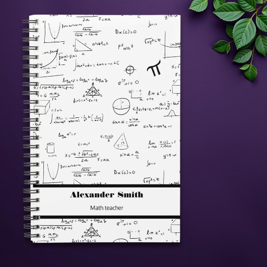 Équations mathématiques en noir blanc