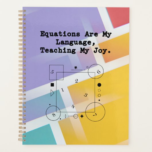 Equations My Language | Teaching My Joy Math Planner (Voorkant)