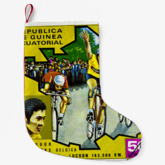 Equatoriaal-Guinea Fietsers Historische stempel Kleine Kerstsok