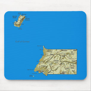 Equatoriaal-Guinea Kaart Mousepad Muismat