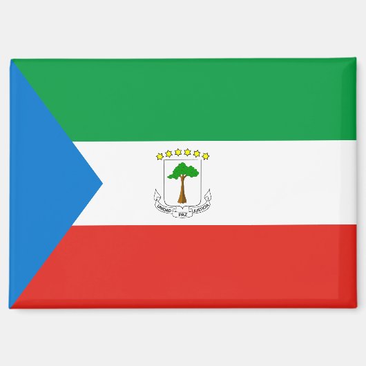Equatoriaal-Guinea Nationale Vlag Rechthoek magnee Magneet (Voorkant)