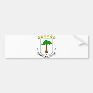 Equatoriaal-Guinea Officiële wapenmunt van heraldr Bumpersticker