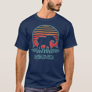 Equatoriaal-Guinea Retro 80-stijl T-shirt