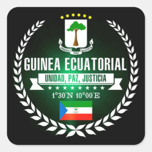 Equatoriaal-Guinea Vierkante Sticker