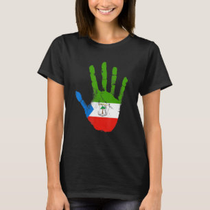 Equatoriaal-Guinea Vlag Hand Malabo Equatoriaal-Gu T-shirt