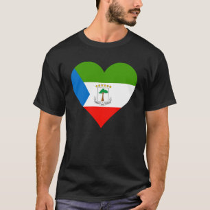 Equatoriaal-Guinea Vlag Hart Equatoriaal-Guinea T-shirt
