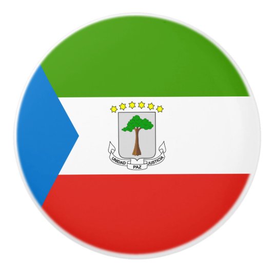 Equatoriaal-Guinea Vlag Keramische Knop (Voorkant)