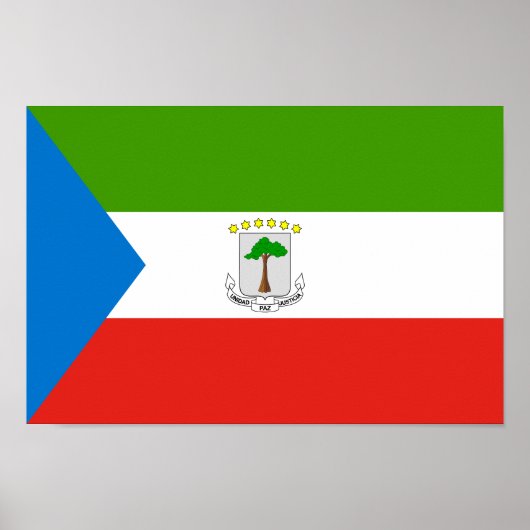 Equatoriaal-Guinea Vlag Poster (Voorkant)