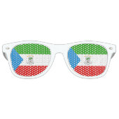 Equatoriaal-Guinea Vlag Retro Zonnebril (Voorkant)