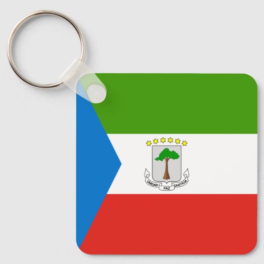 Equatoriaal-Guinea Vlag Sleutelhanger (Voorkant)