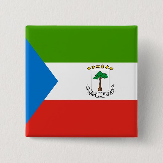 Equatoriaal-Guinea Vlag Vierkante Button 5,1 Cm (Voorkant)