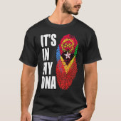 Equatoriaal Guinee en Eritrees Mix DNA-vlaggenschi T-shirt (Voorkant)