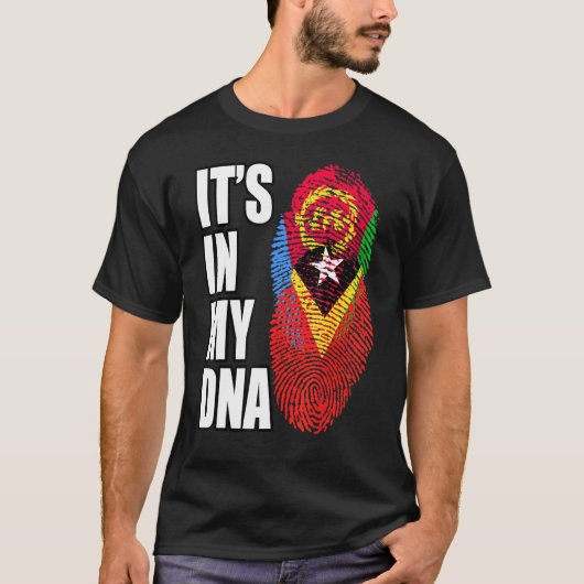 Equatoriaal Guinee en Eritrees Mix DNA-vlaggenschi T-shirt (Voorkant)