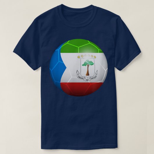 Equatorial Guinea Futbol Flag  T-shirt (Design voorkant)