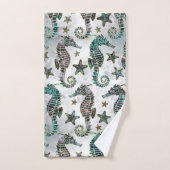 Équestre de mer Starfish Abalone Motif (Serviette à main)
