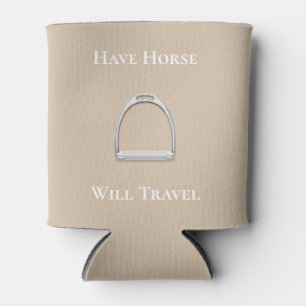 Equestrian Beige "have Horse Will Travel" Blikjeskoeler