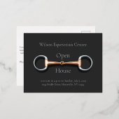 Equestrian Business Eggbutt Snaffle Bit Folie Uitnodiging Briefkaart (Voorkant / Achterkant)