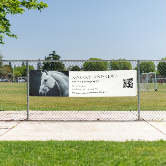 Equestrian Business QR Code Huisdier Fotografie Spandoek (Insitu)