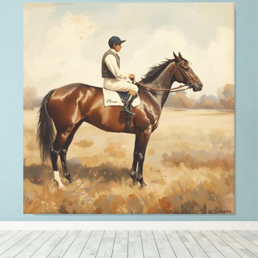 Equestrian  canvas afdruk (Insitu (Houten vloer))