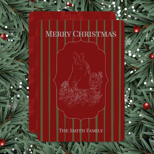 Equestrian Christmas Card Feestdagenkaart
