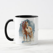 Equestrian Christmas Coffee Mug (Gauche)