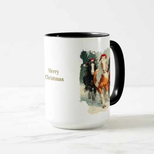 Equestrian Christmas Coffee Mug Mok (Voorkant rechts)