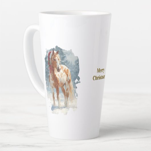 Equestrian Christmas Latte Mug (Angle gauche)