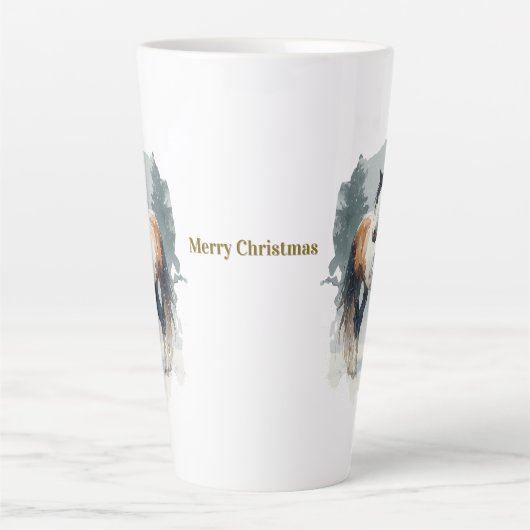Equestrian Christmas Latte Mug Latte Mok (Voorkant)