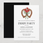 Equestrian Derby Party Modern Race Horse Invite Kaart (Voorkant / Achterkant)