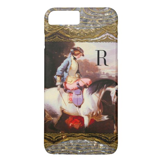 Equestrian Elsa VII monogram Case-Mate iPhone Case (Achterkant)