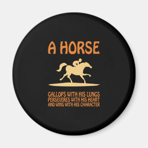 Equestrian Gift A Horse Gallops Magneet