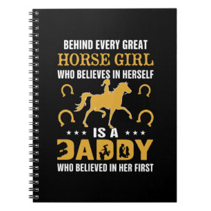 Equestrian Gift Achter elk groot paardenmeisje Notitieboek