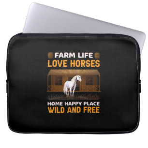 Equestrian Gift Boerderij-liefdespaarden Laptop Sleeve