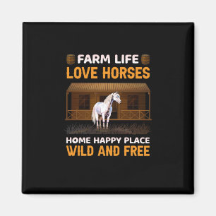 Equestrian Gift Boerderij-liefdespaarden Magneet