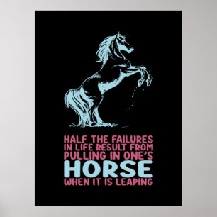 Equestrian Gift De helft van de levensfouten Poster