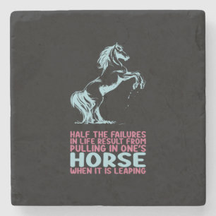 Equestrian Gift   De helft van de levensfouten Stenen Onderzetter