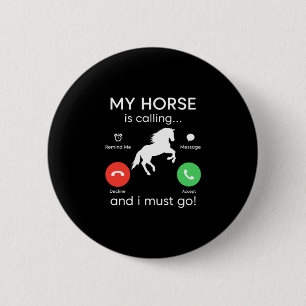 Equestrian Gift Mijn paard belt Ronde Button 5,7 Cm