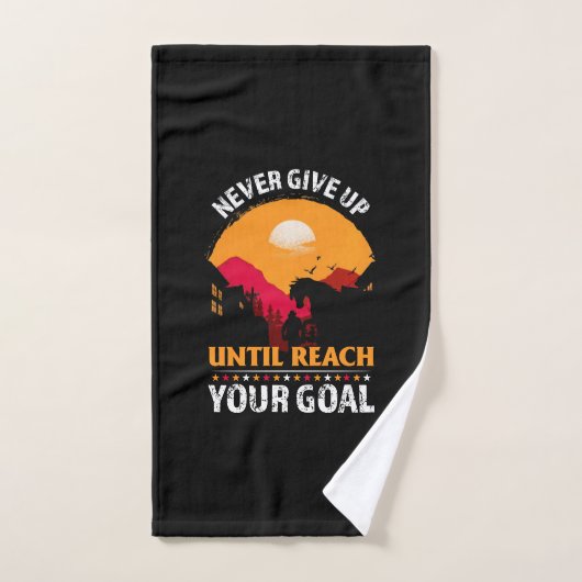 Equestrian Gift | Never Give Up Until Reach (Serviette à main)