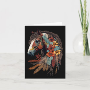 Equestrian Horse Girl Boho Western Cowgirl Horseba Kaart