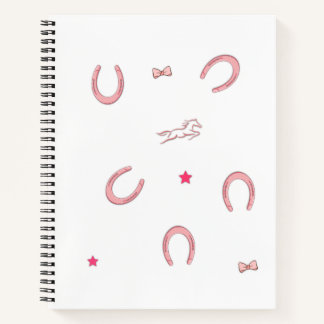 Equestrian Horse Girl Pattern Notebook Notitieboek