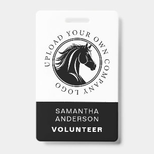 Equestrian Horse Logo Vrijwilliger Medewerker QR C Badge