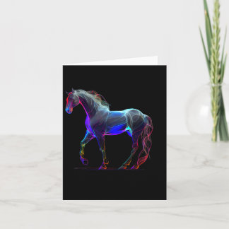 Equestrian Horse Lover Art Colorful Cowgirl Horseb Kaart