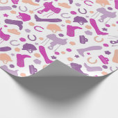 Equestrian Horseback Riding ThMED Patterned Cadeaupapier (Hoek)