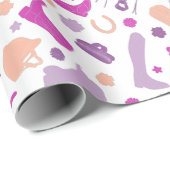 Equestrian Horseback Riding ThMED Patterned Cadeaupapier (Rol Hoek)