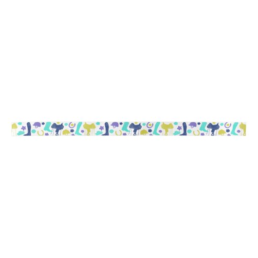 Equestrian Horseback Riding Thormed Patterned Sati Lint (Voorkant)