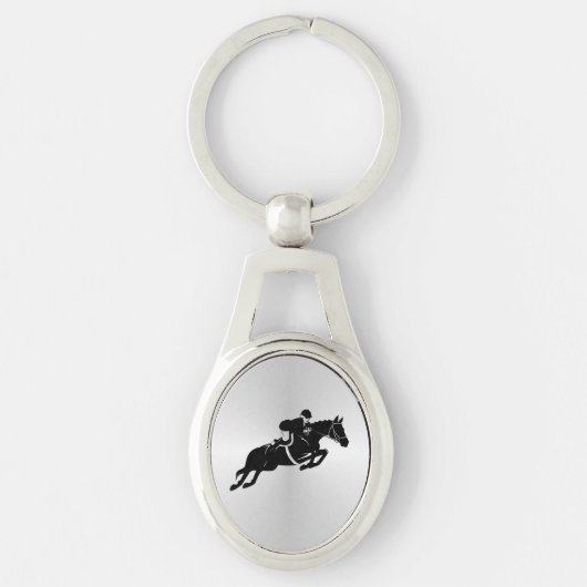 Equestrian Jumper Horse Sleutelhanger (Voorkant)