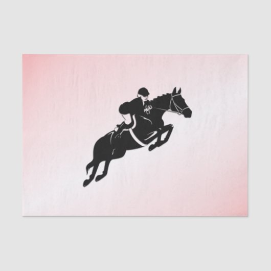 Equestrian Jumper Pink Tissuepapier (Voorkant)
