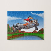 Equestrian Jumping Dog Legpuzzel (Horizontaal)